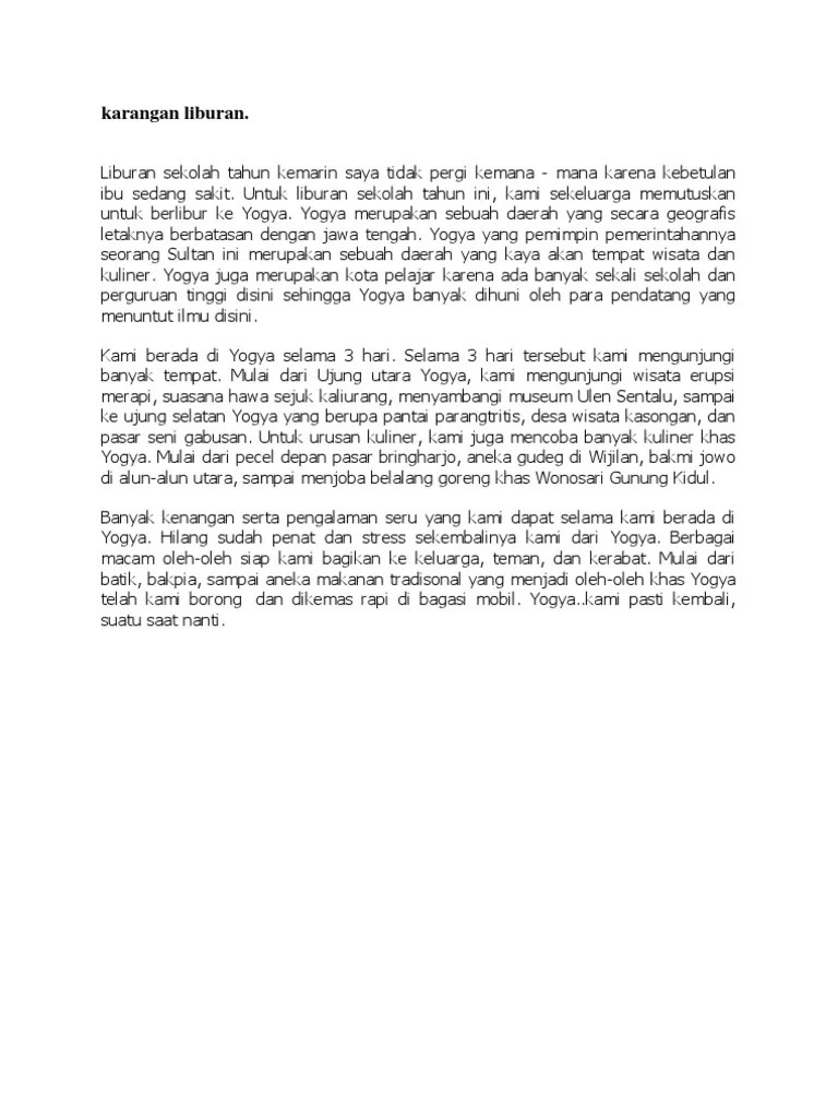 Cerita Liburan Ke Pantai Dalam Bahasa Jawa Singkat - Situs Bisnis