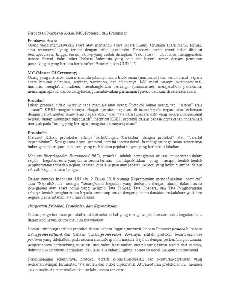 Kumpulan Teks Mc Formal – Sekali