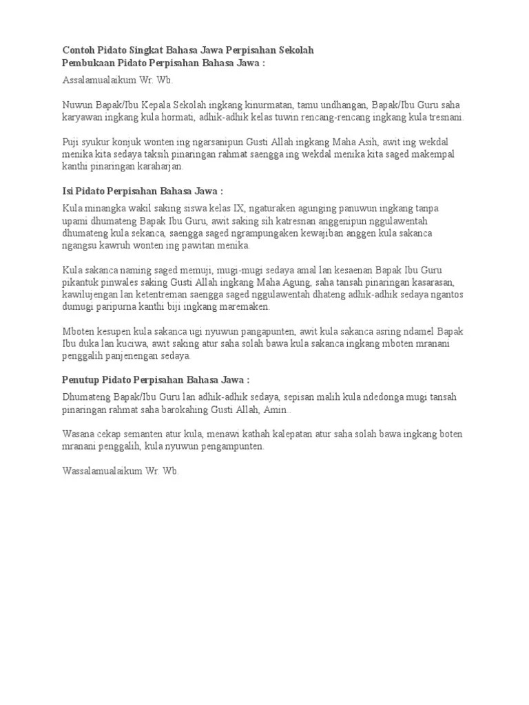 Contoh Isi Dari Salam Penutup Pada Teks Pidato Adalah