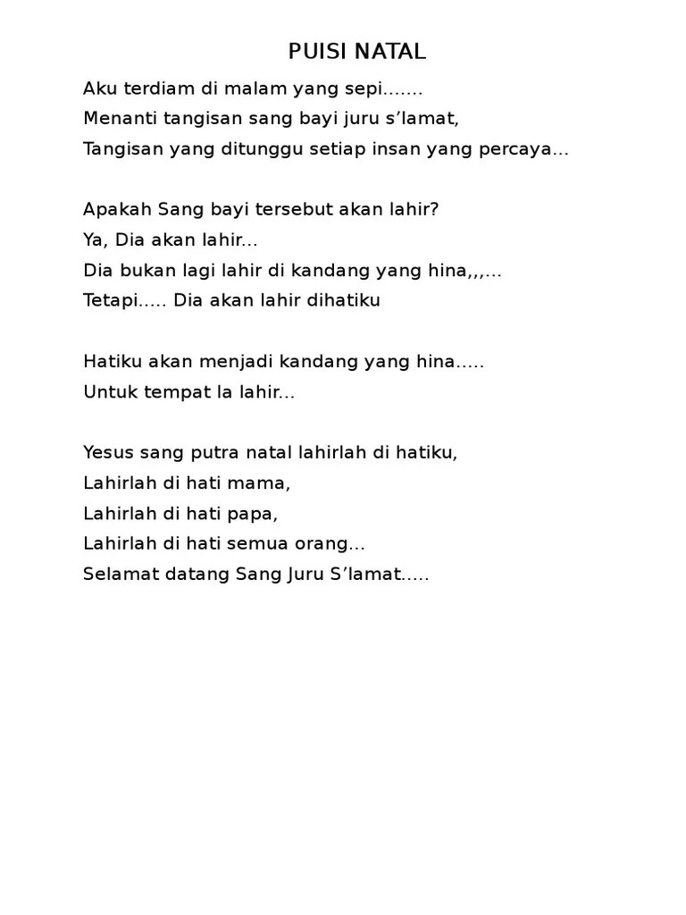 80+ Kumpulan Puisi Natal 2020