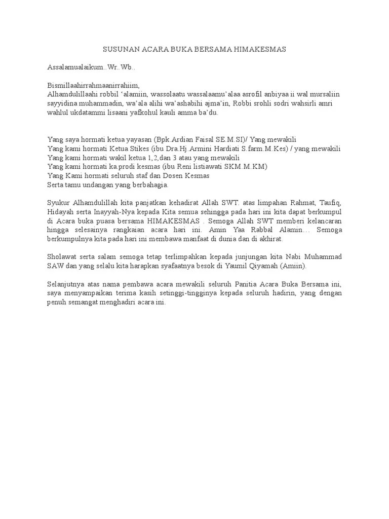 25+ Contoh Naskah Mc Formal