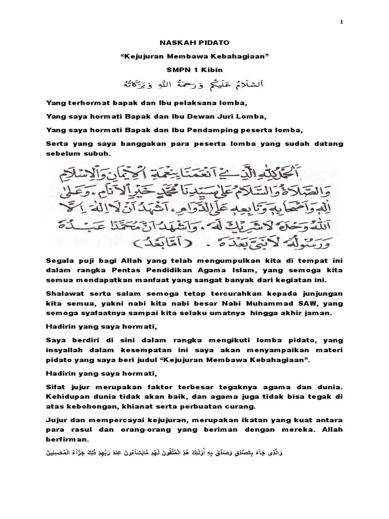 75+ Contoh Naskah Ceramah Tentang Kejujuran