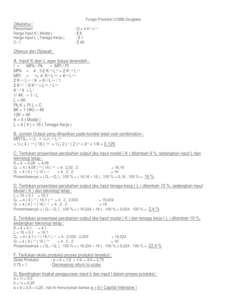 Cara Menghitung Isocost