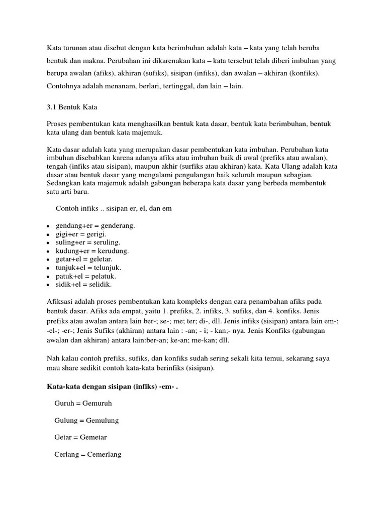 Contoh Kata Kompleks - Katapos