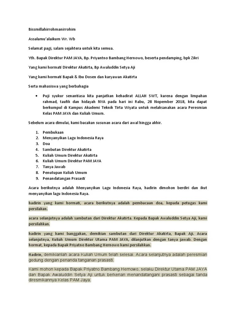 Contoh Pidato Peresmian Gedung Baru - Kumpulan Contoh Terbaru