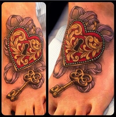 30+ Heart Lock And Key Tattoos For Couples – Entertainmentmesh 400_x_399_jpg
