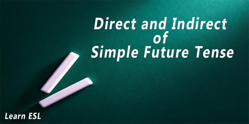 Direct and Indirect of Simple Future Tense - Direct & indirect of future tenses