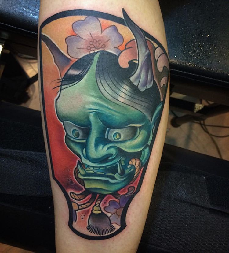 Masque Oni Tattoo Par Frank Anzalone Misti-Ka — 827_x_750_jpg