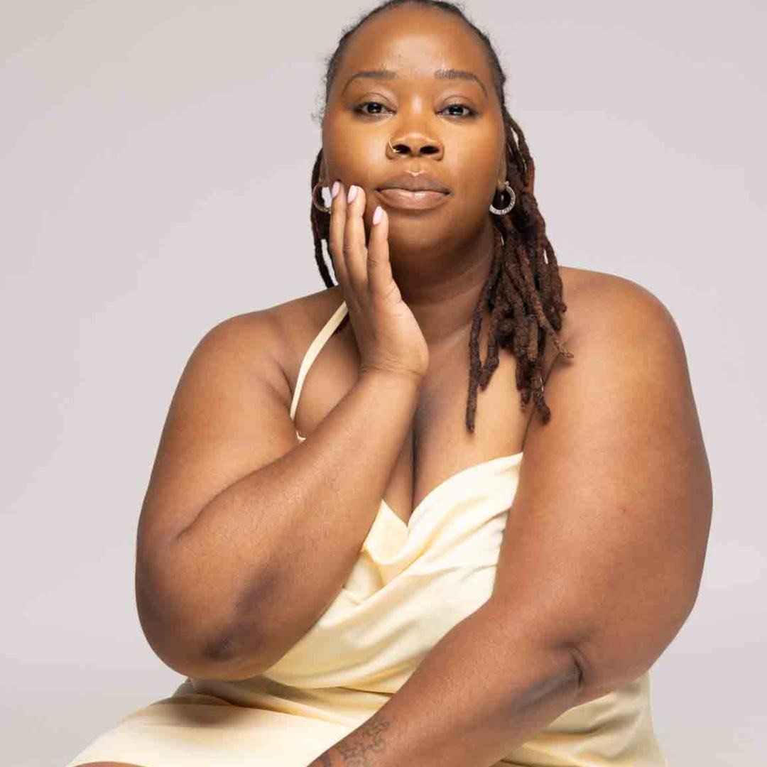 African american black plus size model