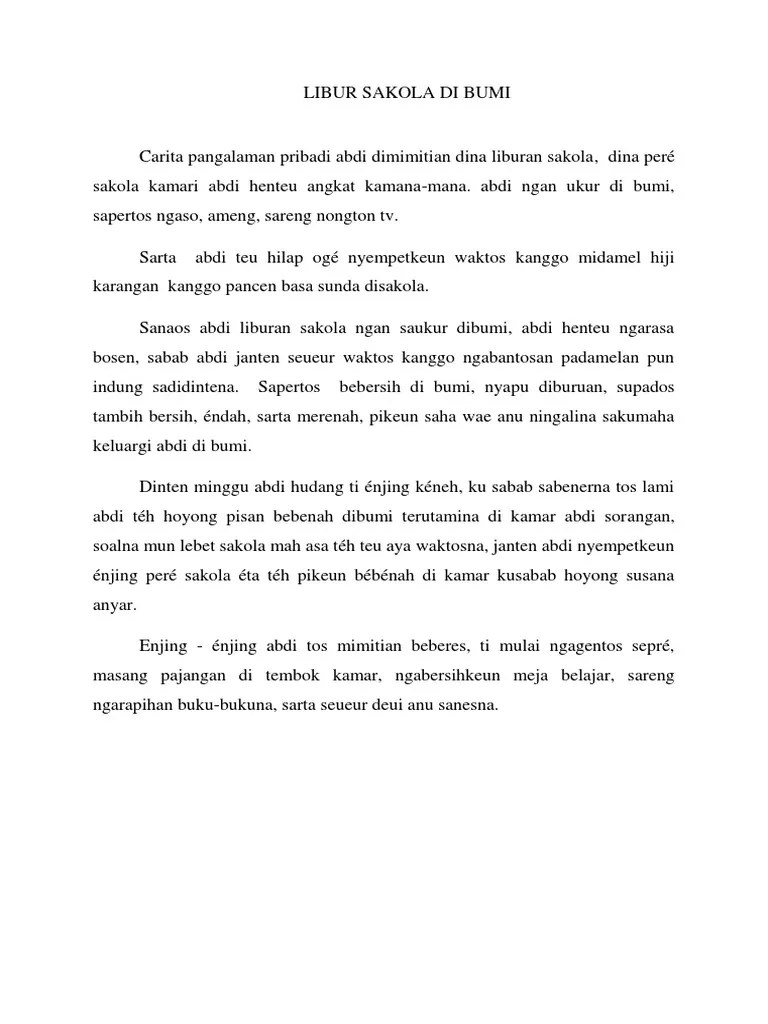Contoh Artikel Bahasa Sunda Tentang Sakola - By imron rosyadiposted on 25  january 2021.