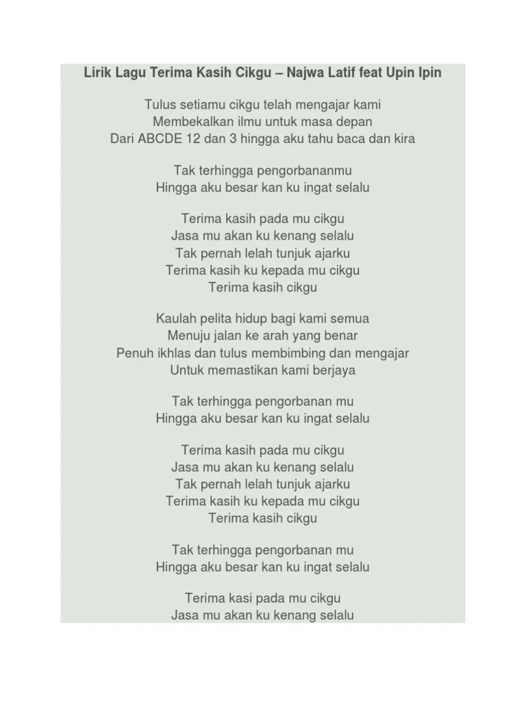 Contoh Lirik Lagu Buatan Sendiri Tentang Persahabatan - Revisi Id