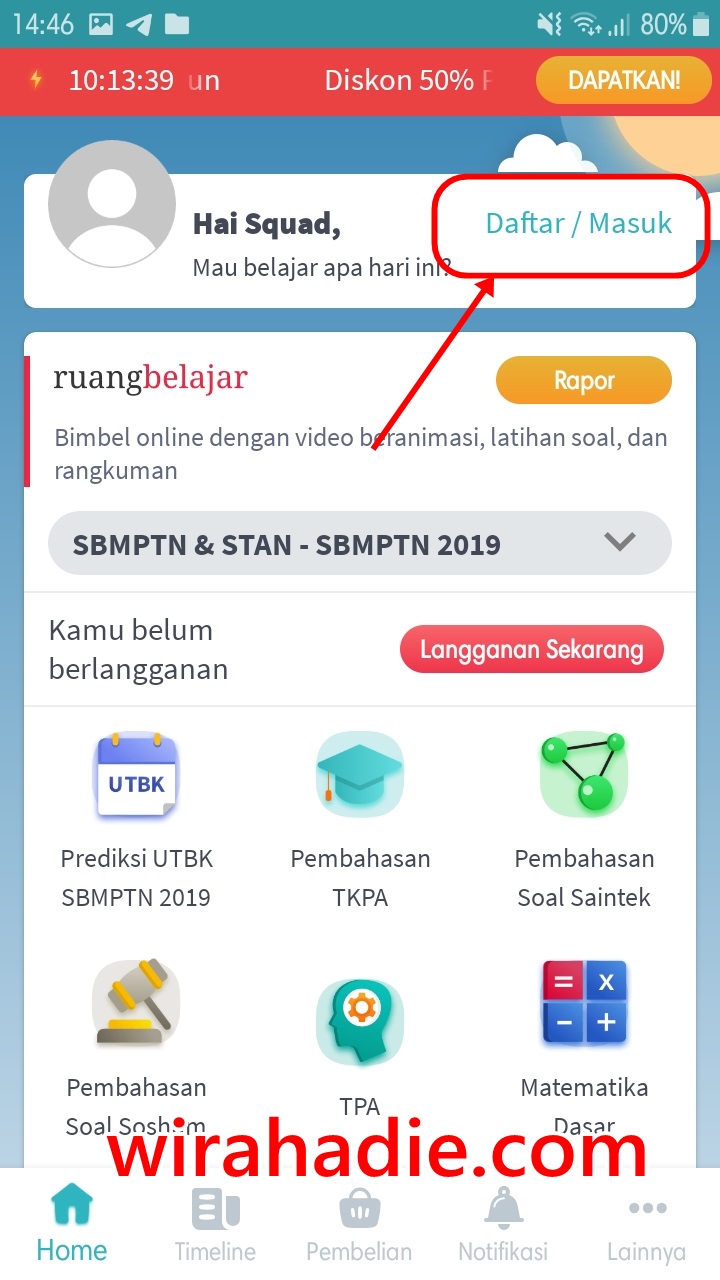 Cara Menggunakan Ruangguru Tanpa Bayar | wirahadie.com