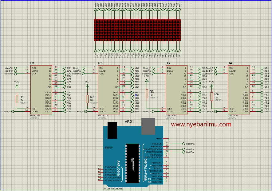 Tutorial Arduino membuat Running Text dot Matrix