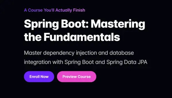 Code with Mosh –  Spring Boot –  Mastering the Fundamentals