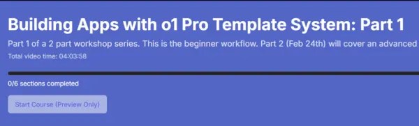 Takeoff – Building Apps with o1 Pro Template System – Part 1