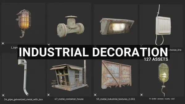 Patreon Creator – Modeling Industrial Decoration in Blender – Tutorials+asset