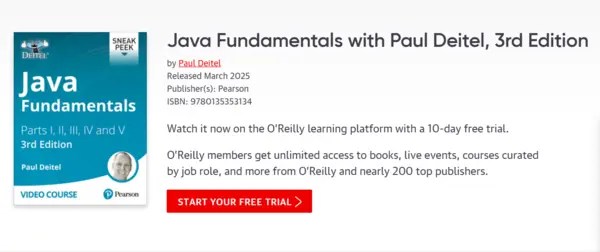 Java Fundamentals with Paul Deitel, 3rd Edition Video