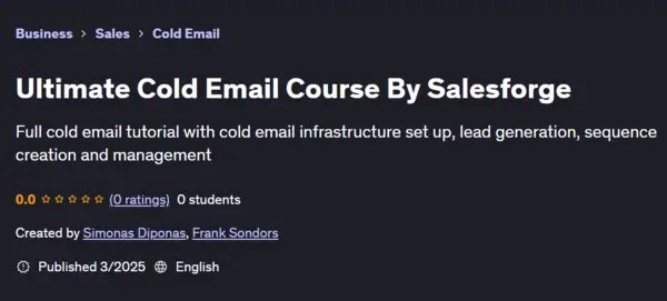 Udemy – Ultimate Cold Email Course By Salesforge