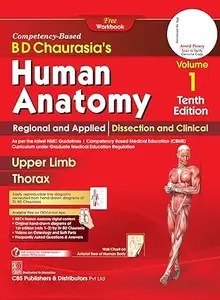 Human Anatomy Upper Limb, Thorax, Reginal and Applied Dissection and Clinical, Vol 1, 10th Edition
