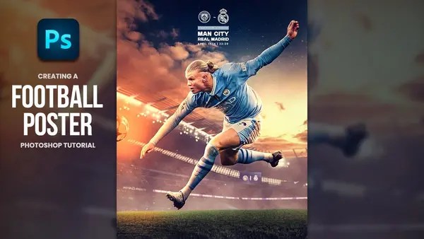 Gigi Zakaidze – Creating A Football Poster Photoshop Tutorial | Erling Haaland