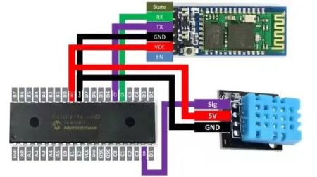 DH11/DHT22 Temp and humidity sensor interface PIC16F877A MCU