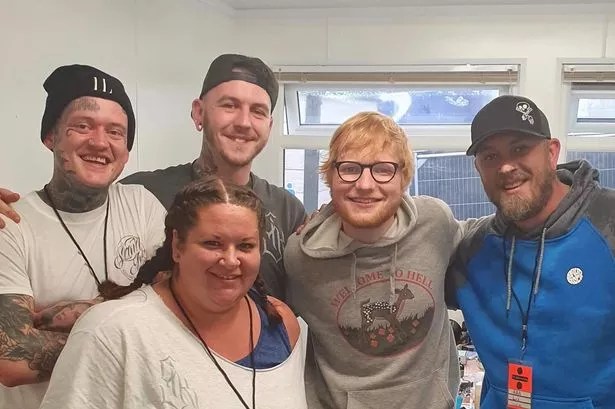 Huddersfield Tattooist Gives Ed Sheeran Secret Inking Backstage At His Roundhay Park Gig Yorkshirelive