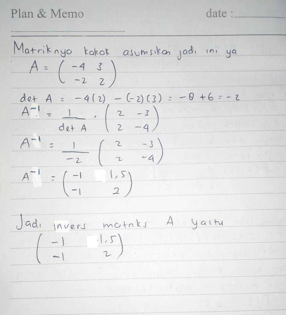 Contoh Soal Matriks Dan Jawabannya Kelas 11 Brainly