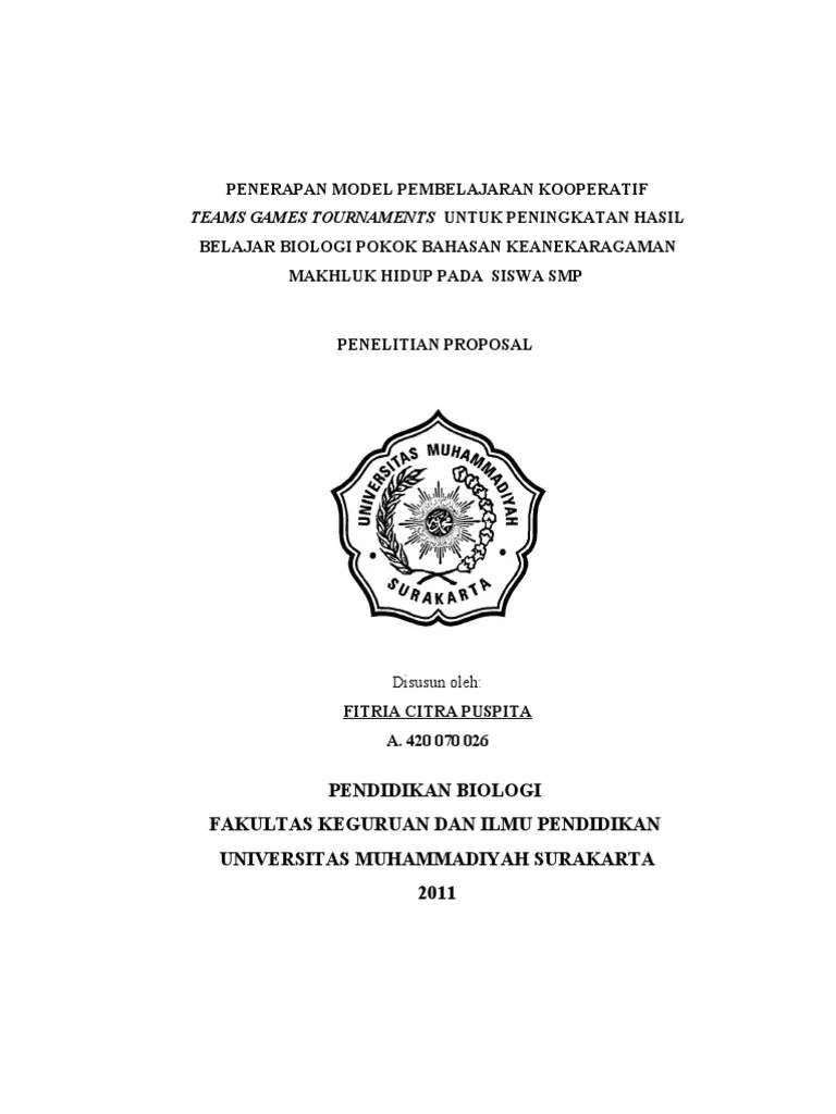 Skripsi Biologi Ptk - Contoh Surat