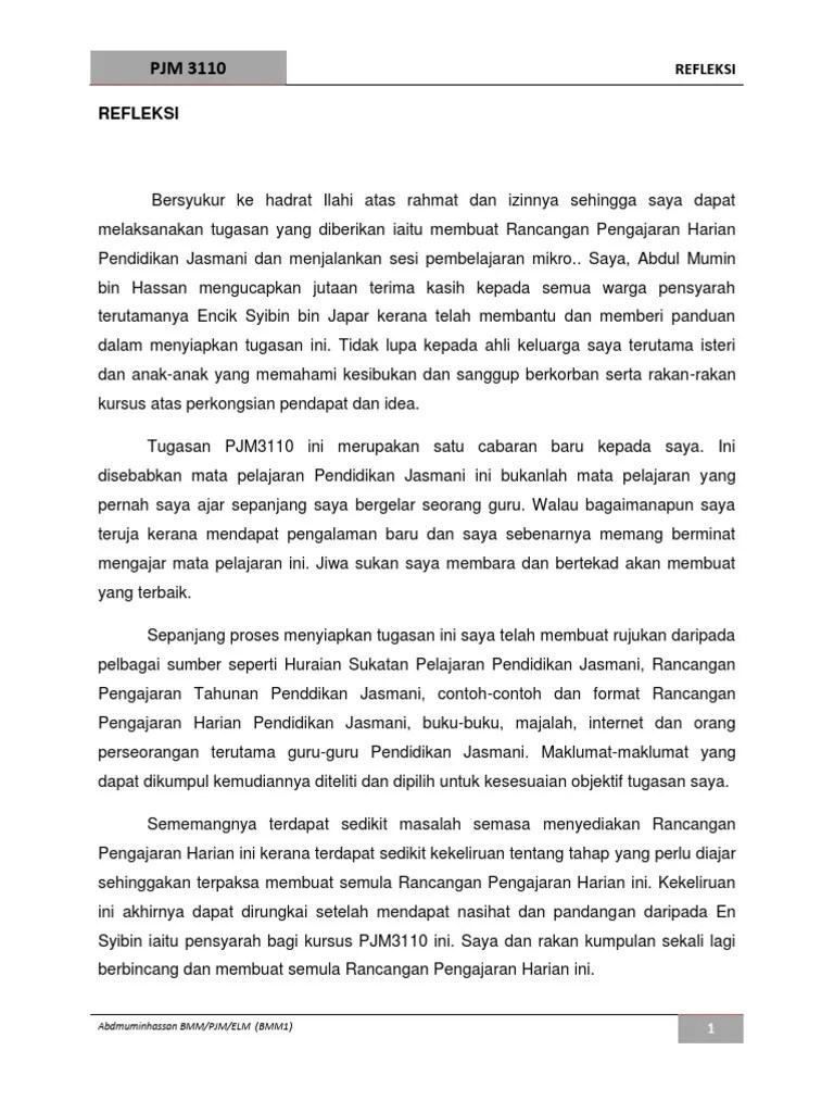 Contoh Refleksi Rph 2018