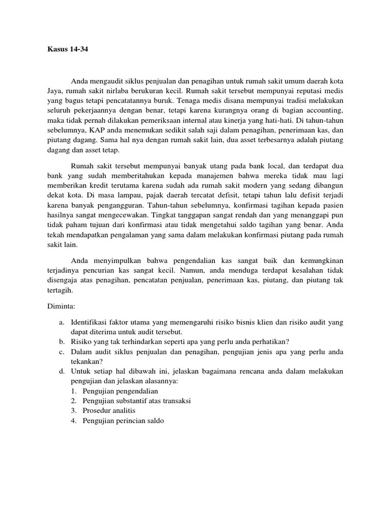 Contoh Soal Audit Piutang - Mathlaul Khairiyah