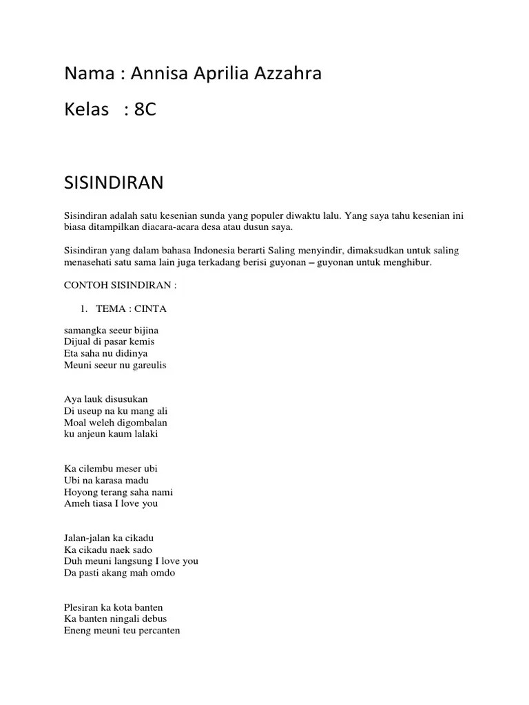 Pantun Bahasa Sunda Silih Asih – Sedang