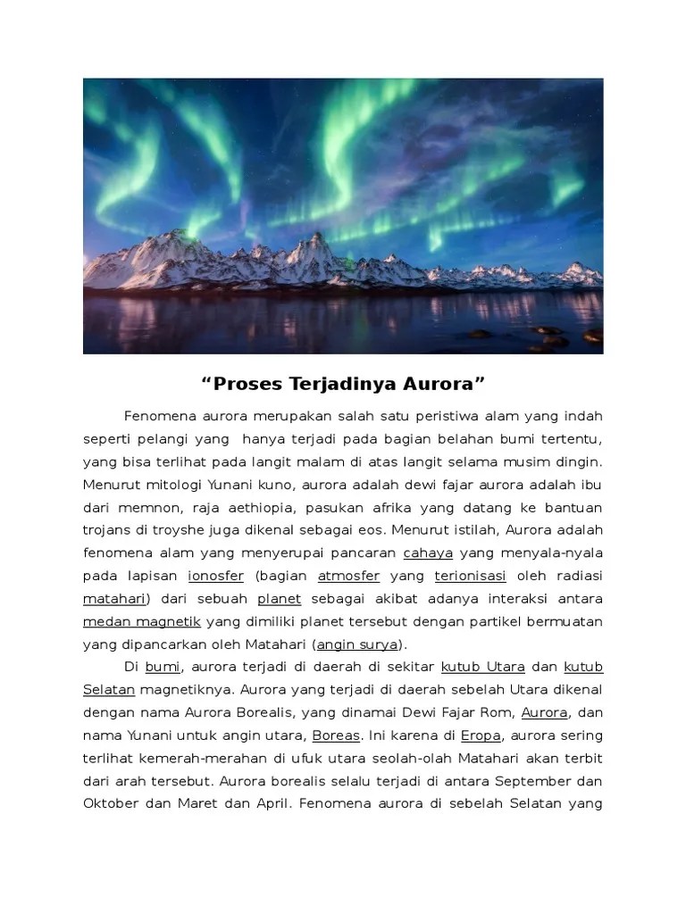 Proses Terjadinya Aurora Teks Eksplanasi – Goreng
