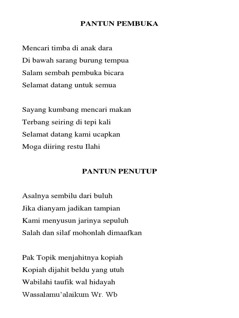 Pantun Pembuka Acara Lucu – Python