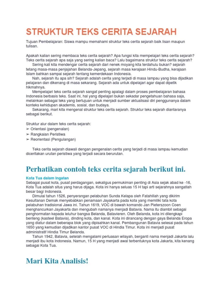 18+ Contoh Makalah Teks Cerita Sejarah
