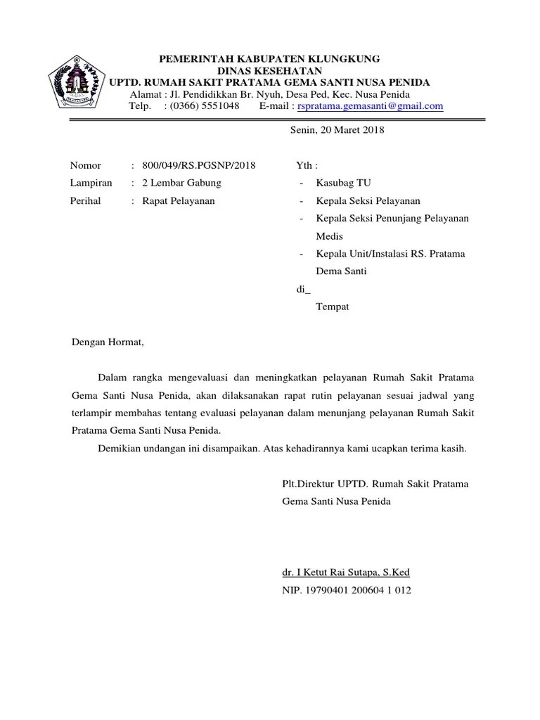 Contoh Surat Undangan Dinas Resmi - Audit Kinerja