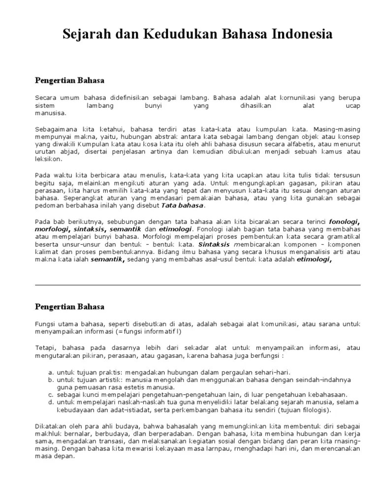 Makalah Bahasa Indonesia Morfologi - Contoh Surat