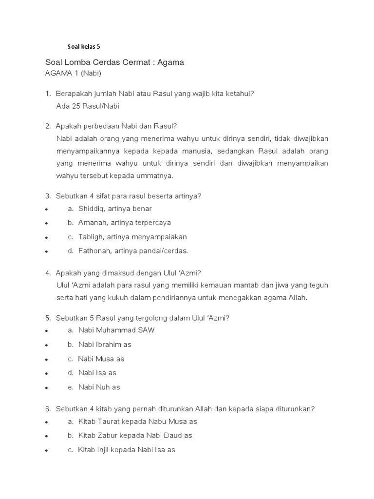 Jelaskan Arti Dari Ulul Azmi Dan Sebutkan Rasul Penerimanya