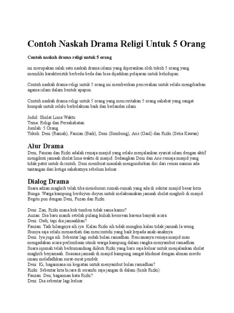78+ Contoh Naskah Teater Kontemporer 5 Orang