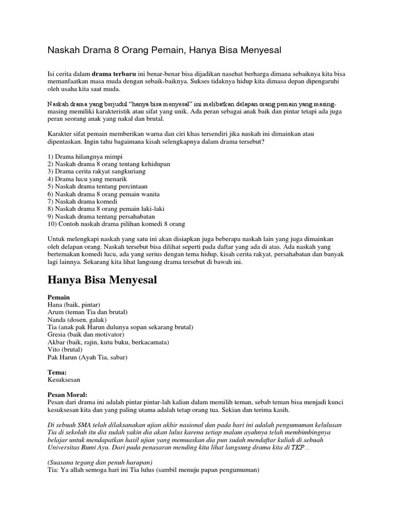 67 Contoh Naskah Cerita Rakyat