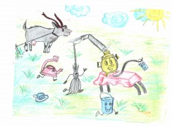 как нарисовать корыто из федорино горе