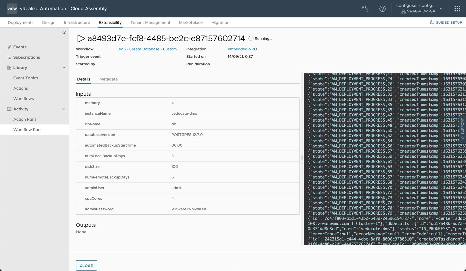 Data Management for VMware Tanzu with vRealize Automation