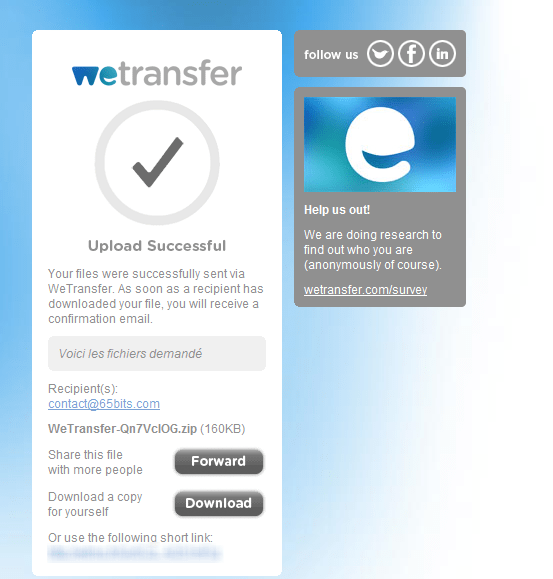 WeTransfer : le transfert de fichier pour les nuls – 65BITS