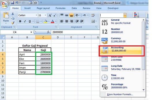 Cara Memberikan Simbol Rupiah di Angka Excel - Kusnendar