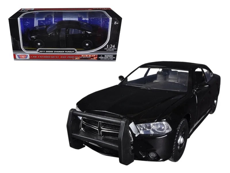 2011 Dodge Charger Pursuit Slick Top Unmarked Police Car Black 1 24 Diecast Model Car By Motormax Walmart Com