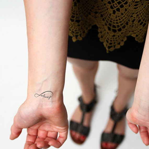 Tattify Infinity Always Temporary Tattoo - With You (Set Of 2) - Walmart.com 570_x_570_jpg