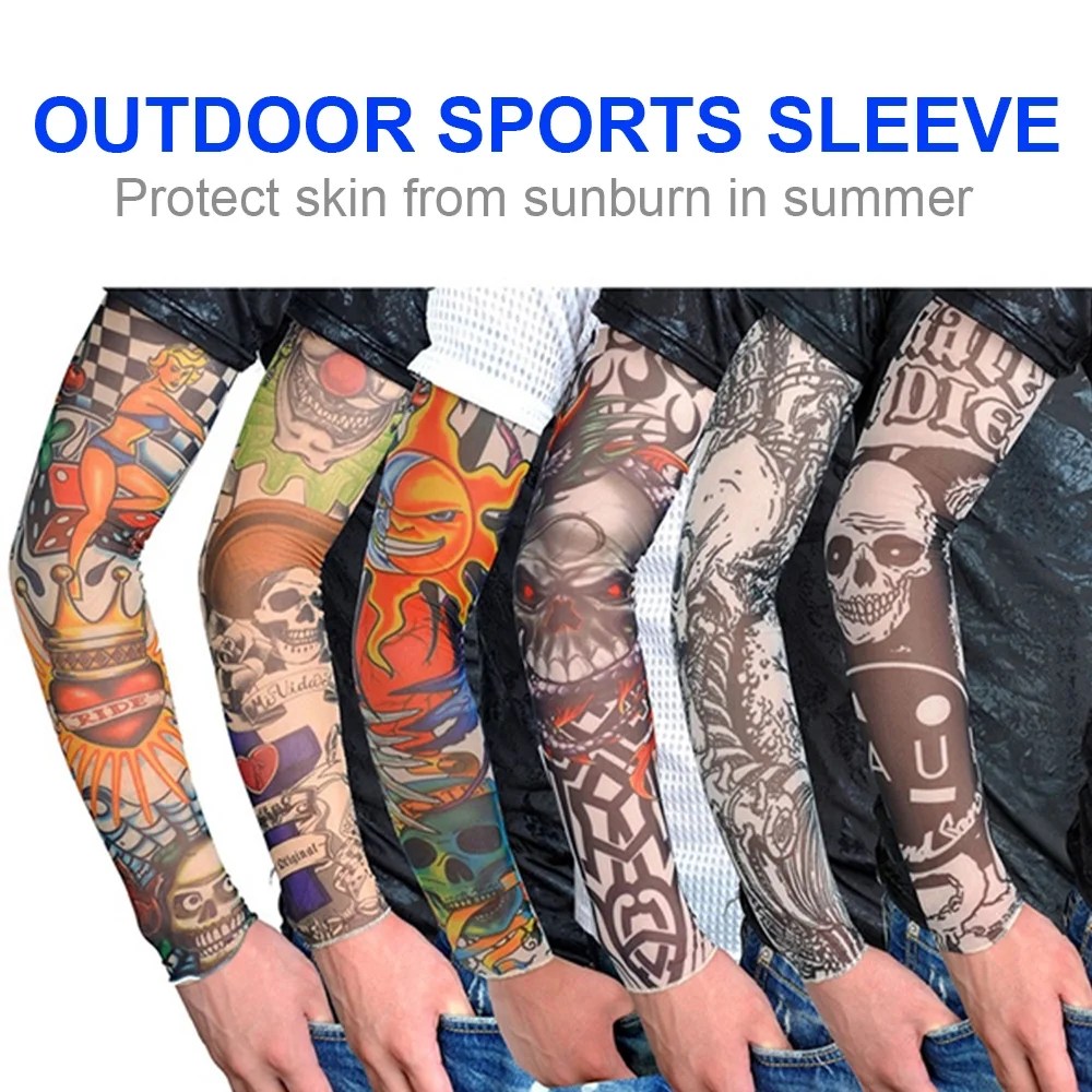 Hotbest 6 Pcs Stretchy Nylon Fake Temporary Tattoo Sleeves Body Art Arm Stockings Slip Accessories Halloween Tattoo Soft For Men Women - Walmart.com 1000_x_1000_jpg