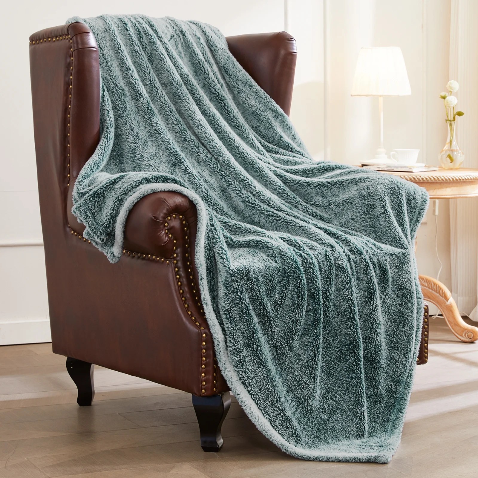 Exclusivo Mezcla Plush Fuzzy Large Fleece Throw Blanket 50 Inch X 70 Mixed Forest Green Soft Warm And Lightweight Size Large Fleece Throw Blanket