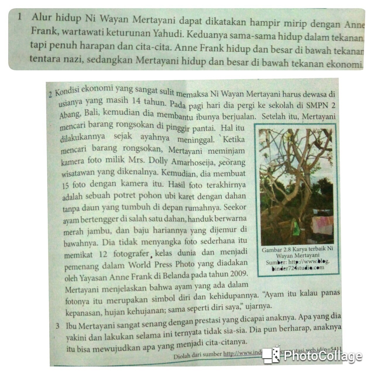 Jawablah pertanyaan berikut! 1. Prestasi baik apa sajakah yang pernah diraih  Ni Wayan Mertayani? 2. - Brainly.co.id