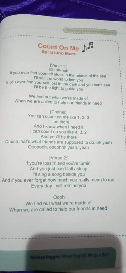 Ini tugas 3&hellip;jawab pakai BHS Inggris&hellip;apa pesan/ hikmah yg dapat diambil  dari cerita lagu - Brainly.co.id