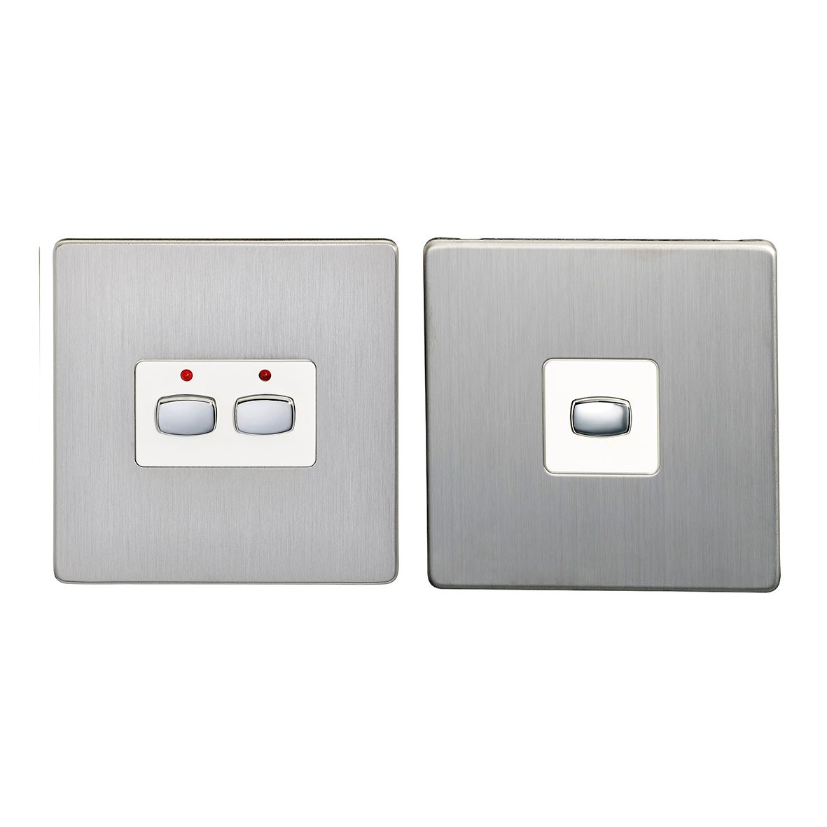 Ideal Technology 2 Gang Light Switch Way Steel Ideal Technology 2 Gang Light Switch Way Steel